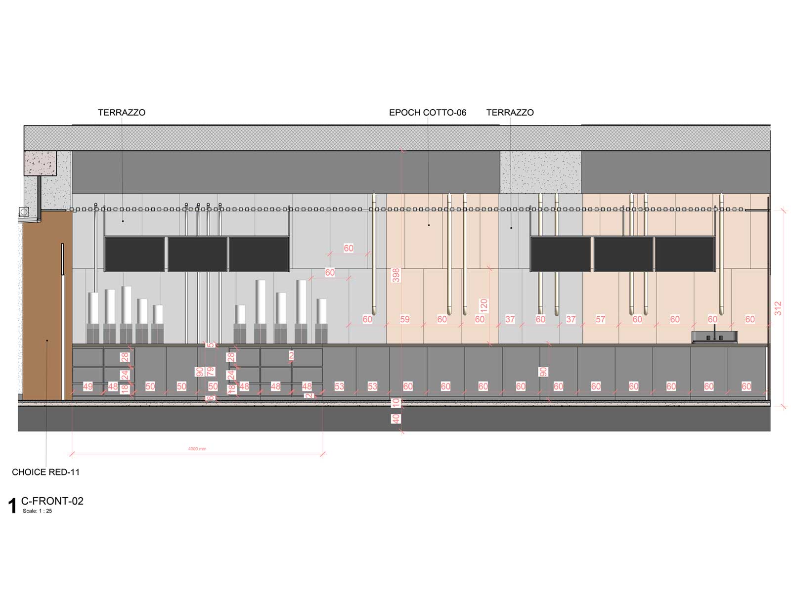 CAFE DEL BELLO front section