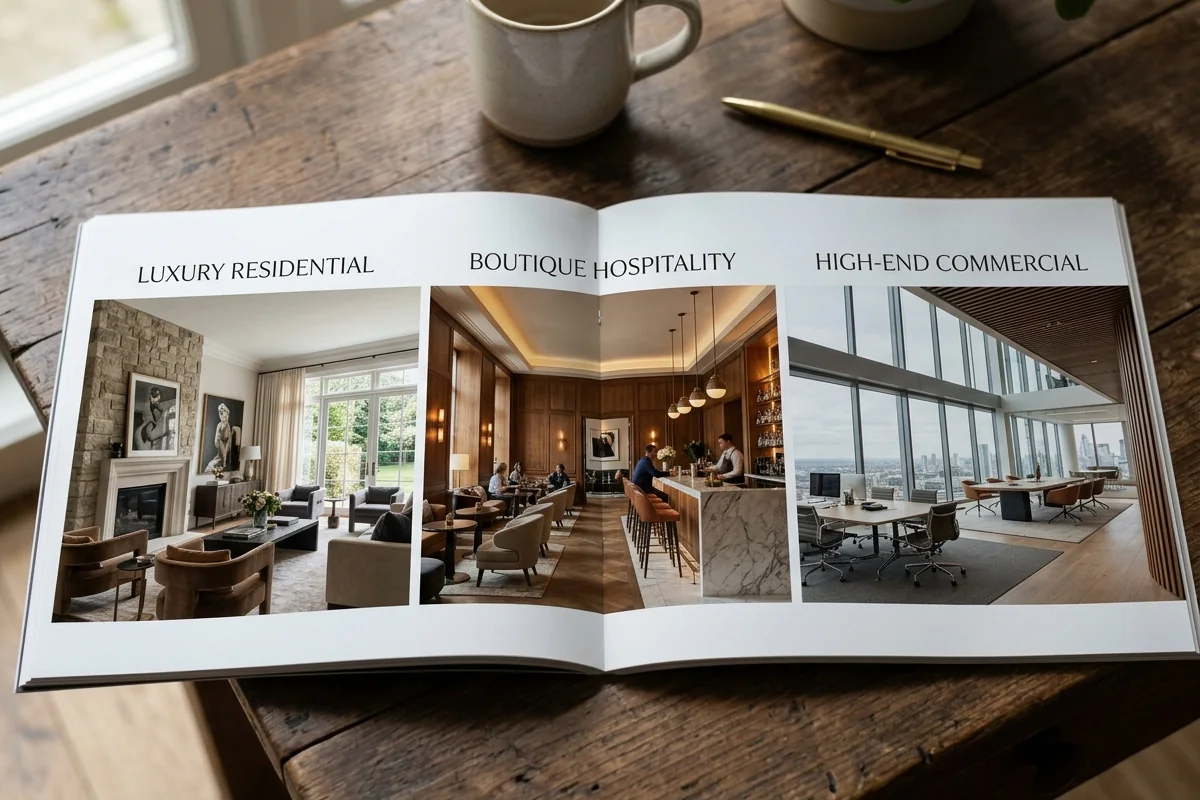 Client success stories in high-end interior design — comparison of residential, hospitality, and commercial interiors