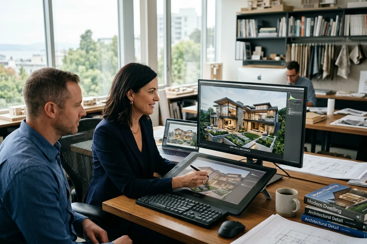 3D architectural visualization by high end residential architects