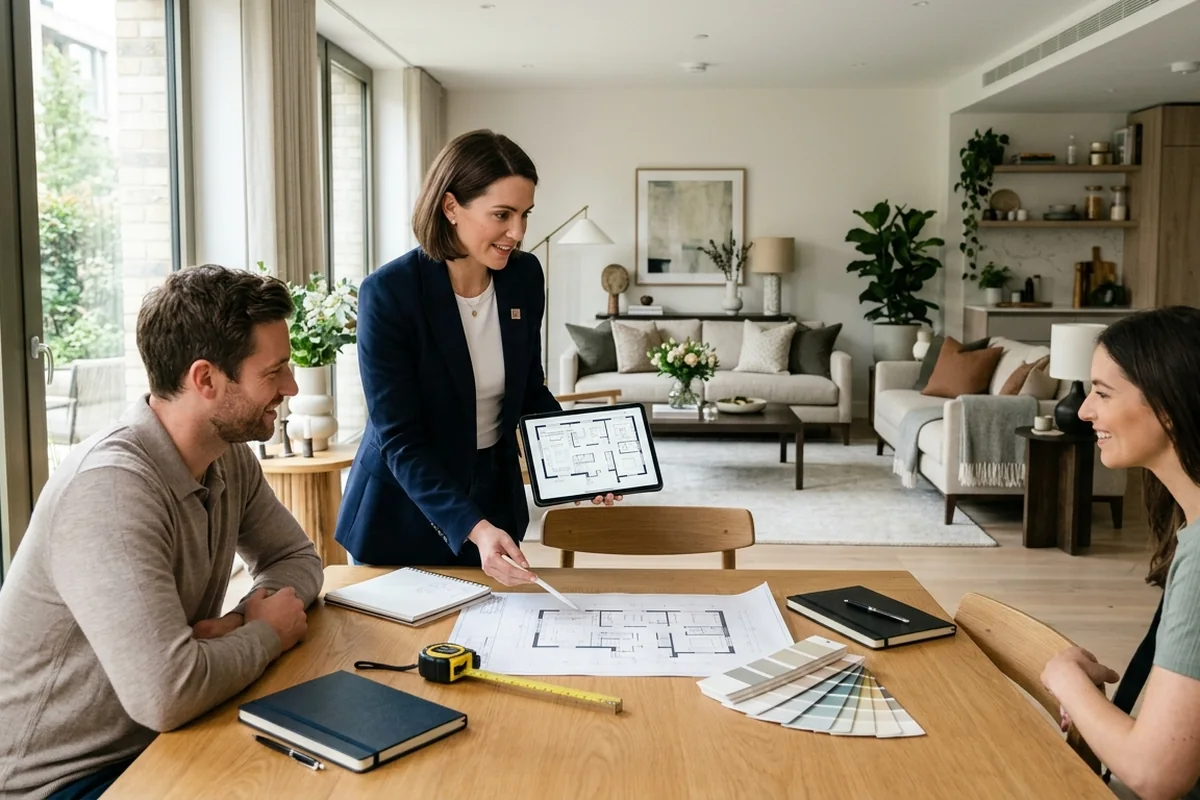 Interior space planning services optimizing room layout