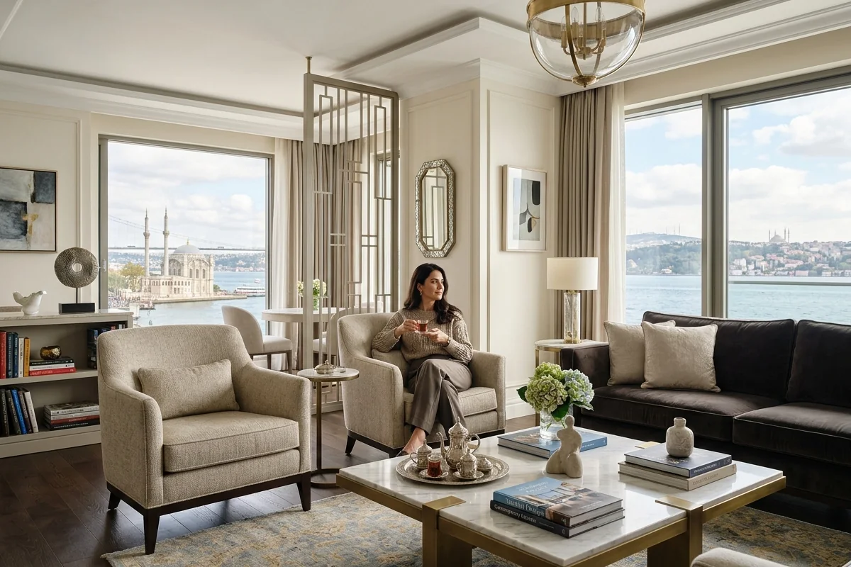 Luxury interior design ideas for Istanbul homes in transitional contemporary style