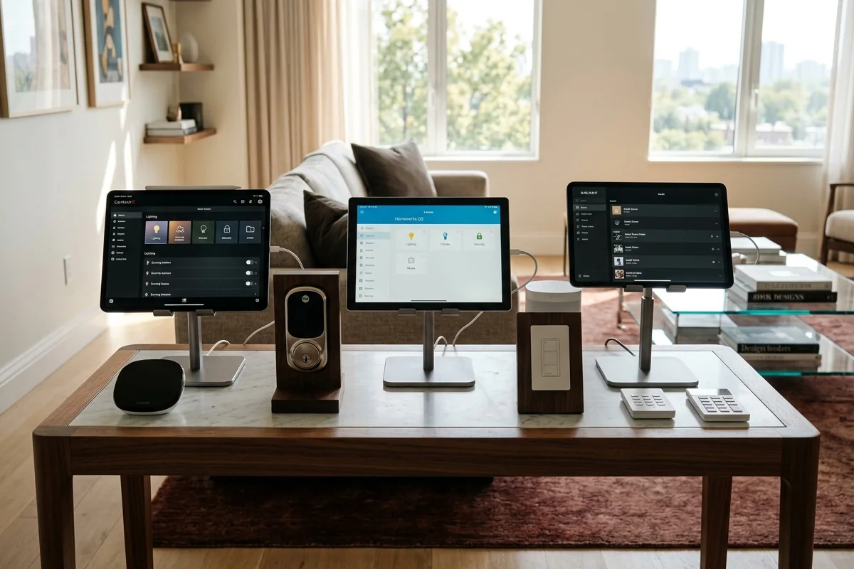Smart home technology for luxury interiors platform comparison setup