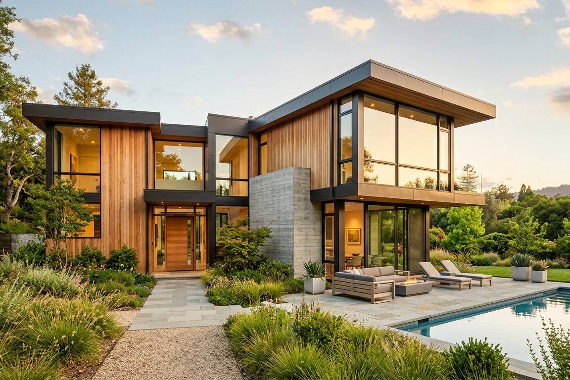 Modern house exterior representing choosing architectural style home for dream residence